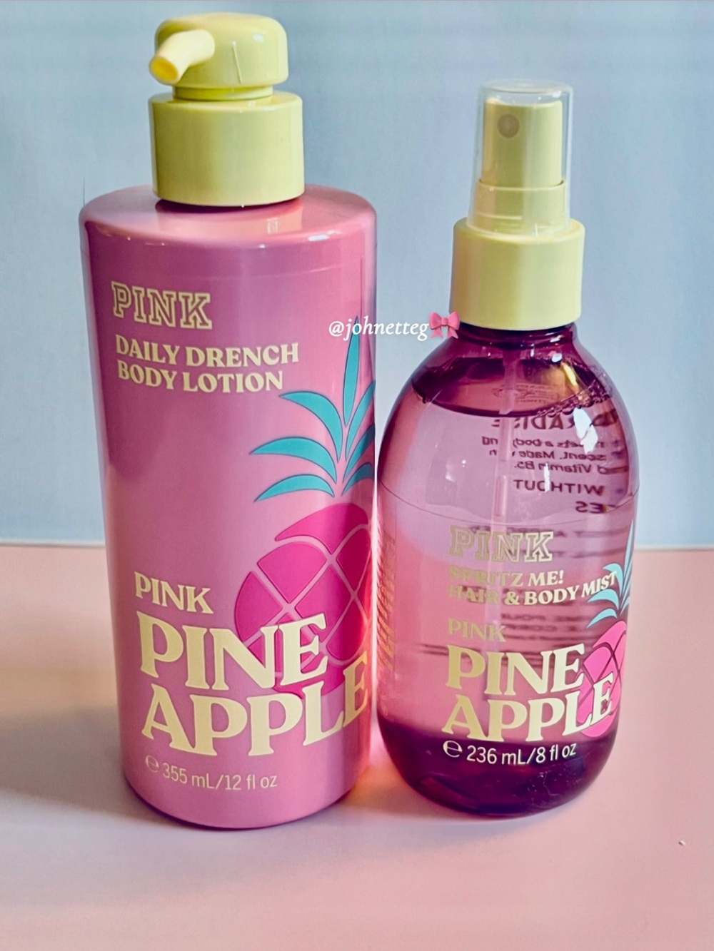 🍍PINK VICTORIA’S SECRET Pineapple Body Lotion & Mist Set Tropical Summer - Picture 2 of 11
